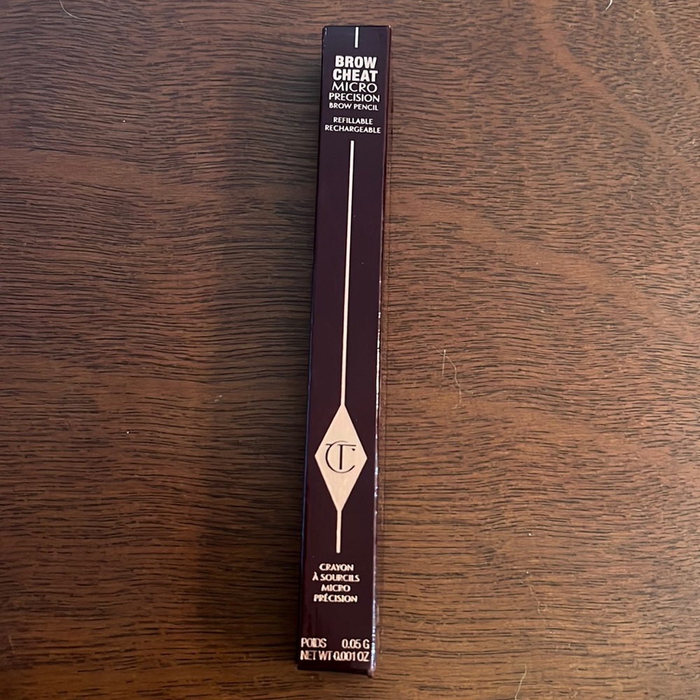NIB Charlotte Tilbury Brow Cheat Refillable Micro Precision Brow Pencil, Taupe